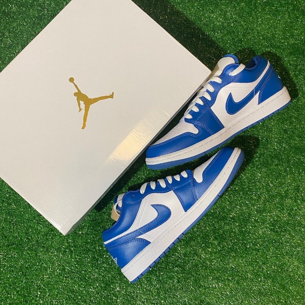 Air Jordan 1 Low “White/Dark Marina Blue” Women’s Shoe - DC0774-114 Size 9W